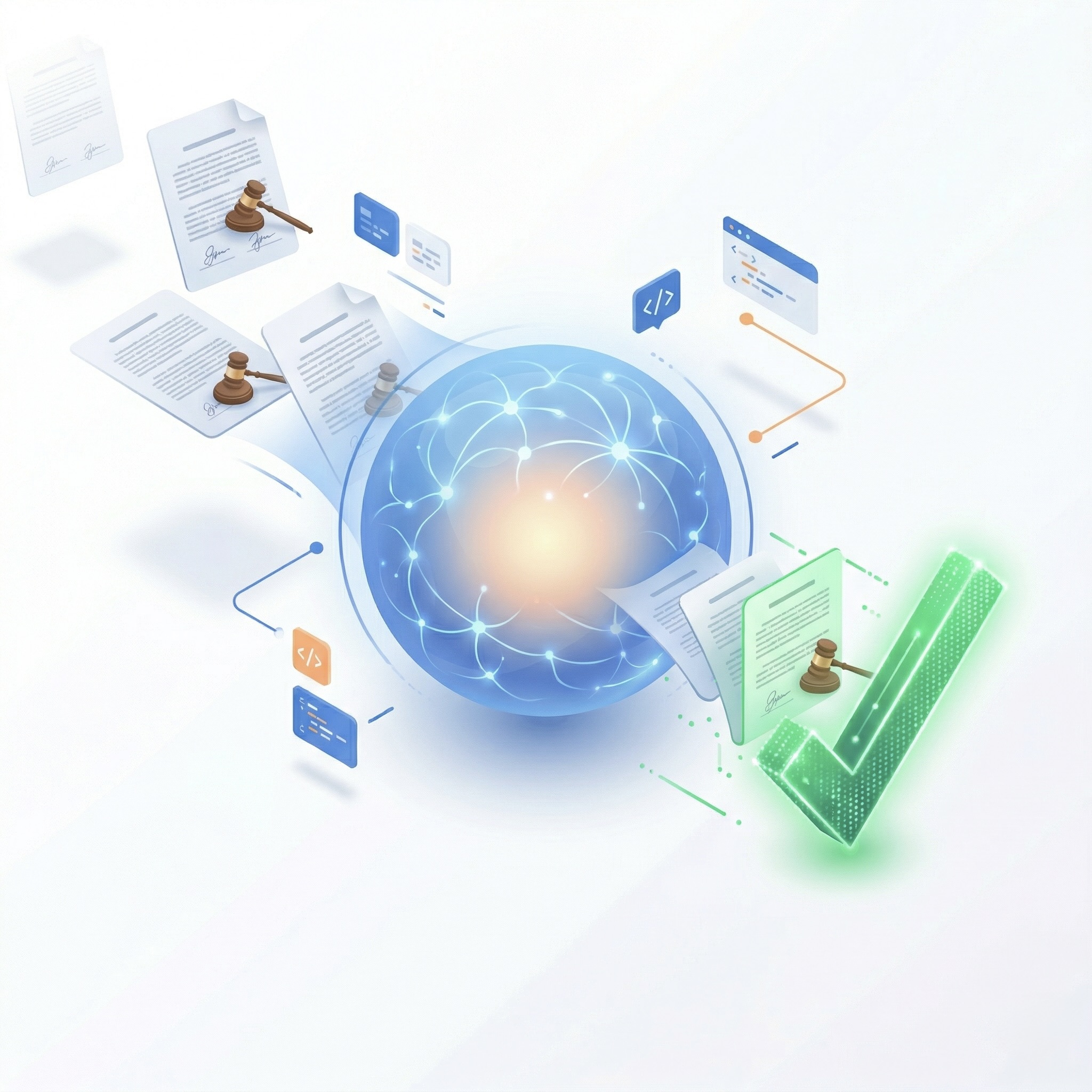 Inteligencia Artificial procesando documentos legales en Mi Abotgado